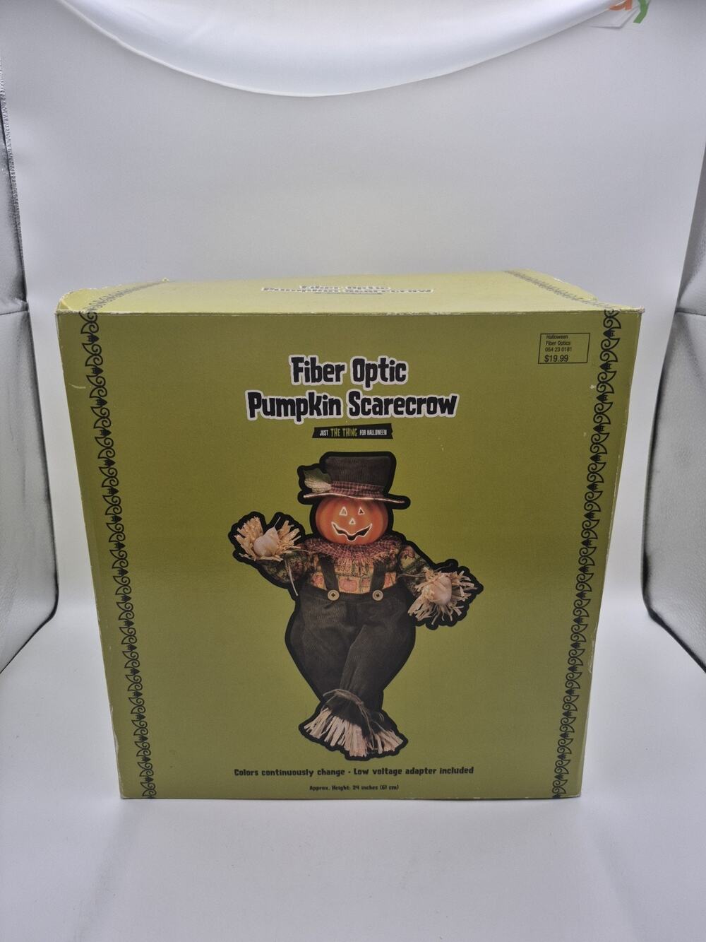 Fiber Optic Pumpkin Scarecrow 24 Inches Target 2003 New Open Box